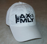 Lax Fmly adjustable hat - white/navy embroidery