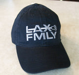 Lax Fmly adjustable hat - black/grey embroidery